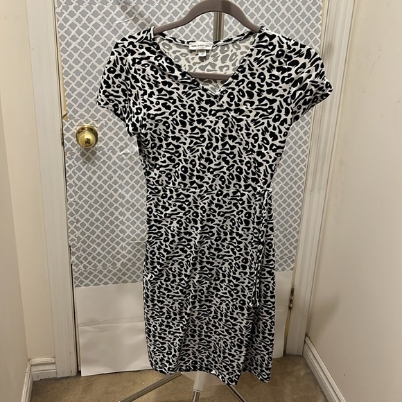 Rebel Sugar Girls Monochrome Animal Print Midi Dress - Picture 14 of 14